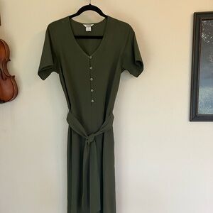 Olive Green Button-Down Jumpsuit - Duluth Trading Company